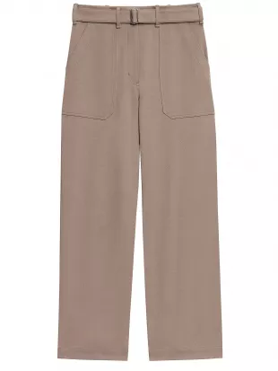 Cotton Blend Utility Pants in Walnut