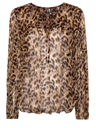 Billie Piper Wednesday S2 Leopard Print Blouse