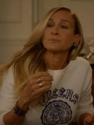 And Just Like That S03 Sarah Jessica Parker White Sweatshirt