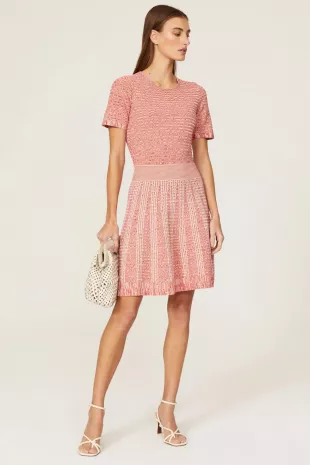 Coral Rib Knit Dress