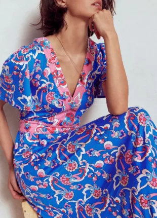 Blue Ellie Flutter Maxi Tea Dress