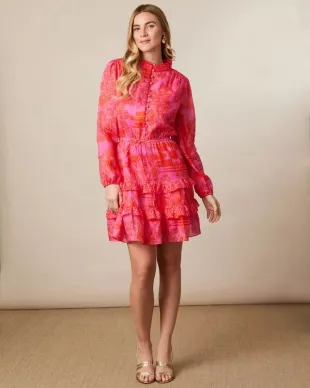 Sandra Short Print Dress