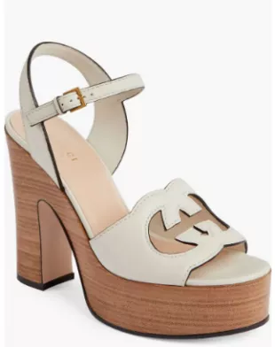 Cutout Platform Heeled Sandals