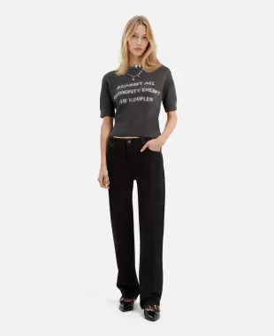 Short Sleeved Screen Printed Sweater