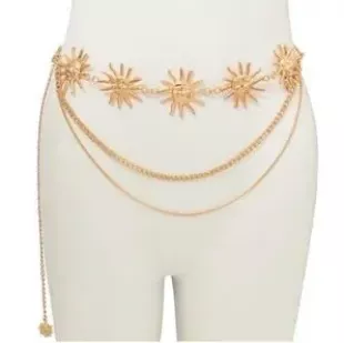 Gold Sun Metal Chain Belt