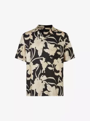 Giardino Floral-Print Relaxed-Fit Woven Shirt