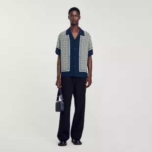 Short-sleeved Patterned Shirt