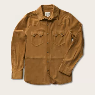 Goat Suede Sawtooth Overshirt