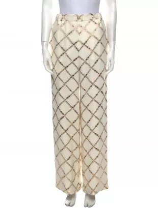 Silk Chain Printed Pants
