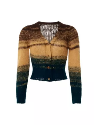 And Just Like That S03 Miranda Hobbes Striped Ombre Cardigan