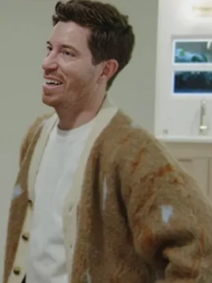 Celebrity IOU S10 Shaun White Brown Mohair Cardigan