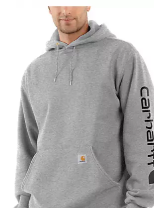 Loose Fit Midweight Logo Sleeve Graphic Hoodie