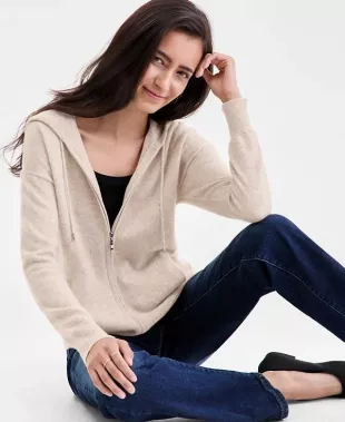 Cashmere Zip Hoodie