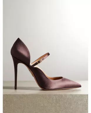 Bellezza 105 Satin Mary Jane Pumps in Brown