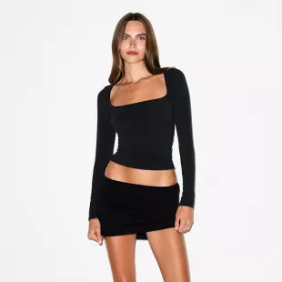 Scoop Neck Long Sleeve Top