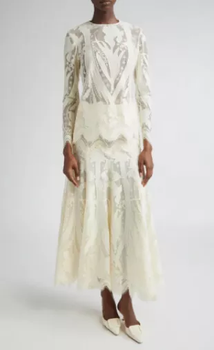 Floral Lace A-Line Skirt