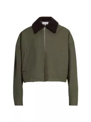 Shearling & Leather-Trimmed Workwear Jacket