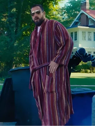 Adam Sandler Happy Gilmore 2 Striped Bathrobe