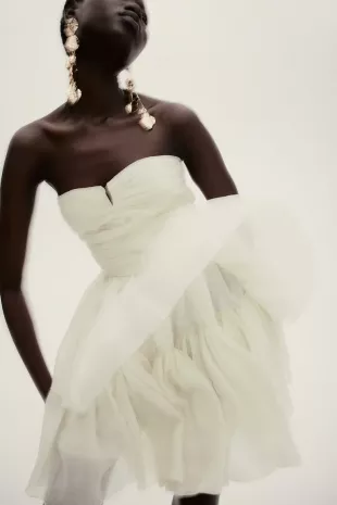 H&M - Bandeau Dress with Flared Skirt
