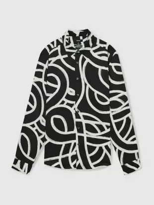 Picarli Abstract Painted Print Shirt