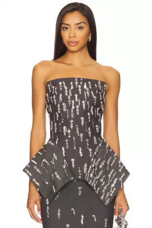 Prabal Gurung BUSTIER TOP en Grey | REVOLVE