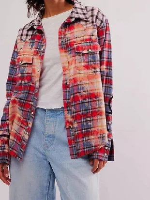 Sullivans Crossing S3 Sydney Mix Print Plaid Shirt