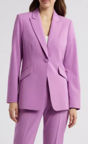 Side Slit Blazer in Orchid