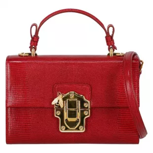 Woman Shoulder bag Lucia Red Leather