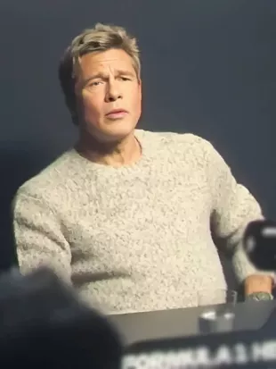 F1 The Movie Brad Pitt Knitted Sweatshirt
