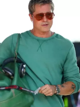F1 The Movie Brad Pitt Green Sweatshirt