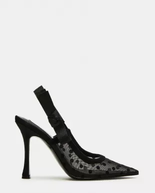 Bri Pump in Black Polka Dot