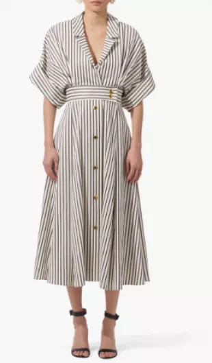 Stripe Dropped Shoulder Shirtdress