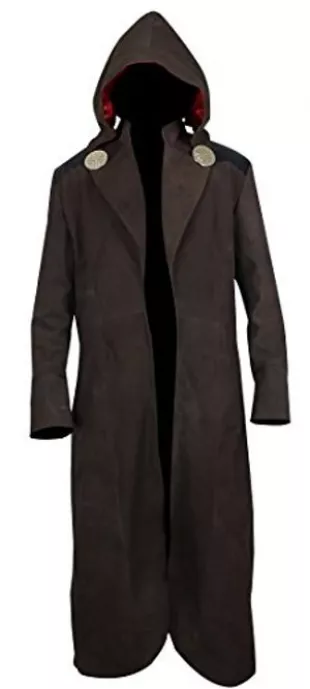 Fantastique trench-coat Dr Doom en cuir