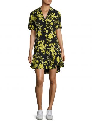 A.L.C. Kayden Floral Print Silk Shirtdress