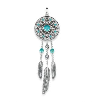 Pendentif attrape rêves ethnique argent ...