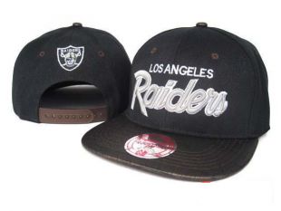 Los Angeles Raiders Black Snakeskin Snapback Caps