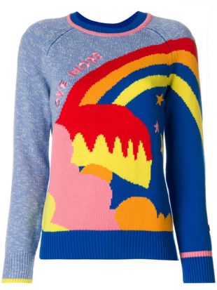 Pull à Broderies  arc en ciel