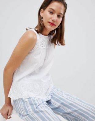 Mango   Top découpé avec basque at asos.com