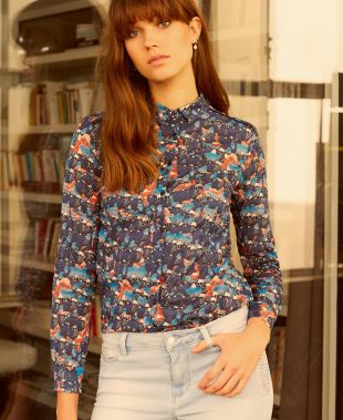 Chemise couleur imprimée