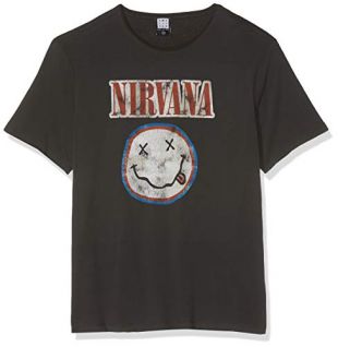 tričko pánské NIRVANA - SCRIBBLE SMILEY - VINTAGE WHITE - AMPLIFIED