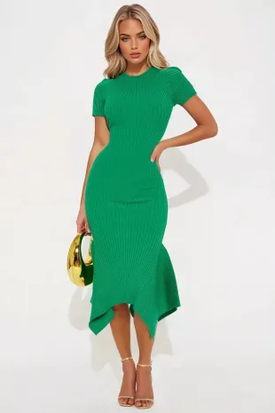 dress fashion indiefit returns NEW Fashion Nova Don't Test Me Green Sleeveless Ribbed Knit Sheath Min –  Brie main image 0