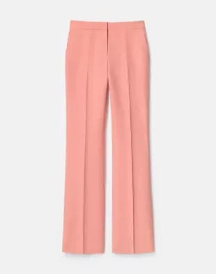 Wool-Silk Crepe Saint Marks Flared Pant