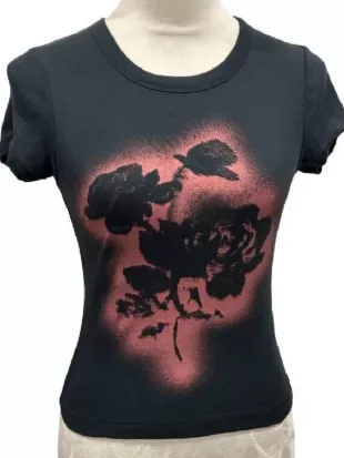 My Life With The Walter Boys Mya Lowe Red Rose Printed Tee