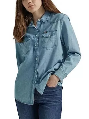 Snap Button Boyfriend Shirt