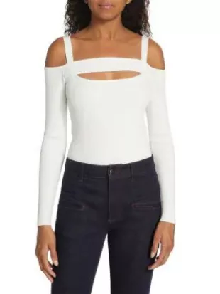 Cutout Off Shoulder Sweater