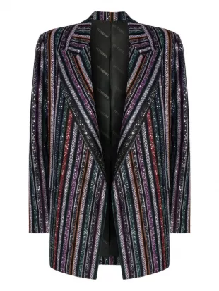 Sequin-striped Jacket
