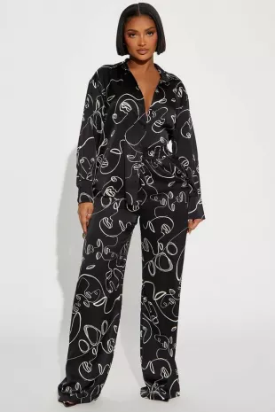 Stop Staring Satin Pant Set