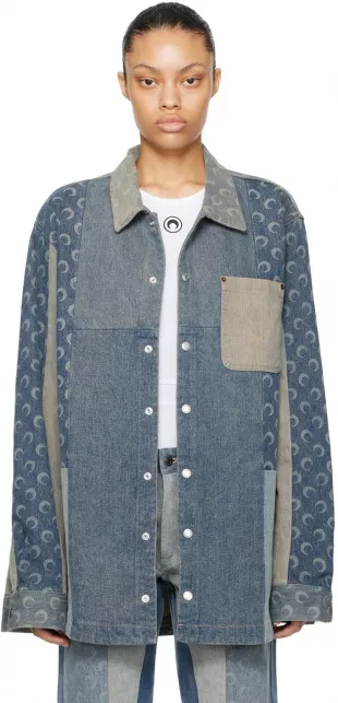 Blue Regenerated Denim Shirt