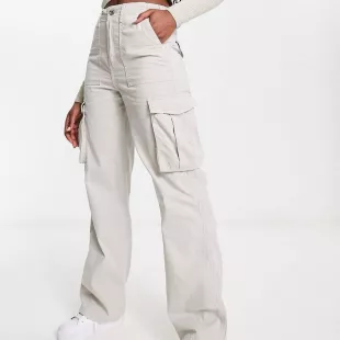 Cream and Grey Trousers