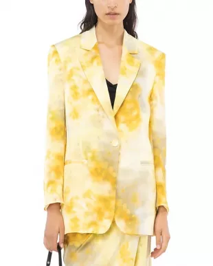 Printed Single Breasted Blazer